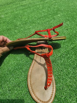 Sandalias Atmosphere Mujer Rojas Talla 38