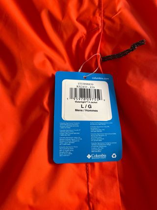 Chubasquero Columbia Naranja Nuevo