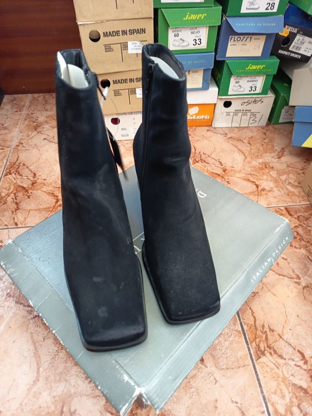 Botas de mujer terciopelo dulce rubio talla 37 neg