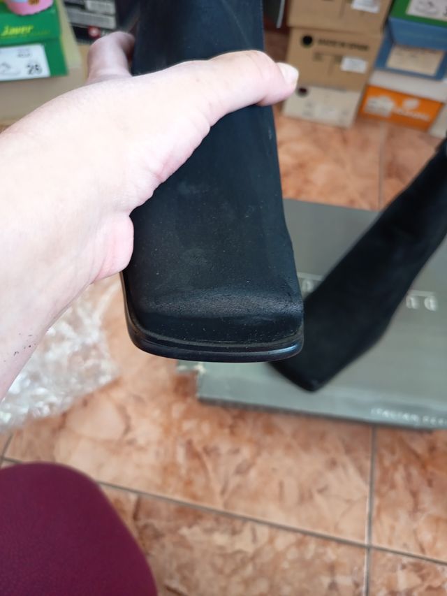 Botas de mujer terciopelo dulce rubio talla 37 neg