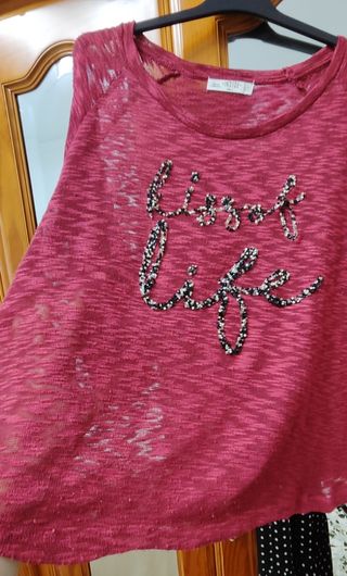 Jersey granate con mensaje Live the life