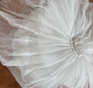 Can-can fallera blanco, para niña