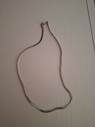 Collar bisutería plateado