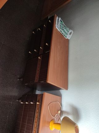 Mueble de entrada madera y tela