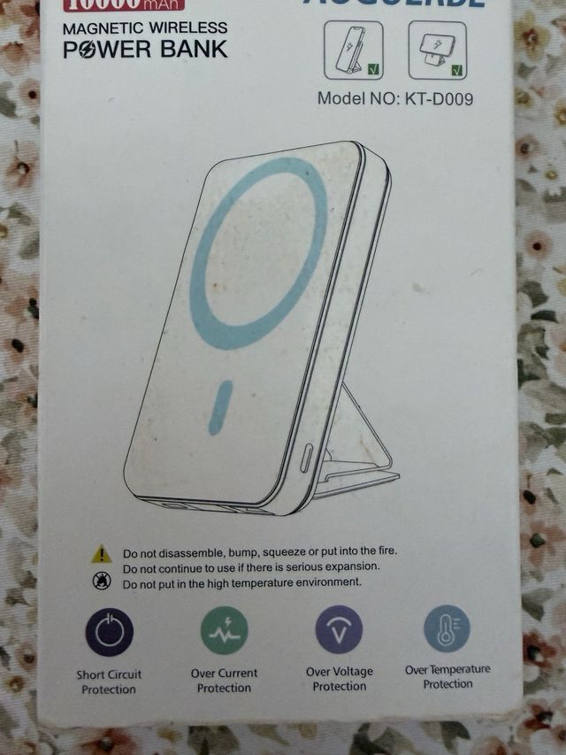 Powerbank Blanca Carga Inalámbrica