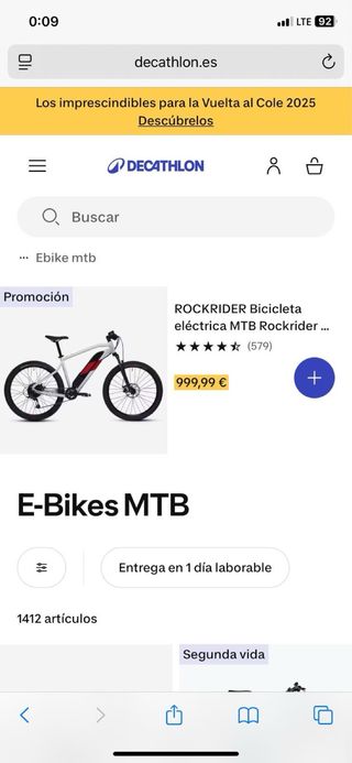Bicicleta Eléctrica Rockrider E-ST 100