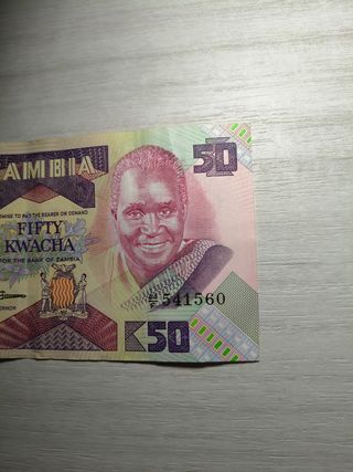 Banconota Zambia 50 Kwacha Bank of Zambia 