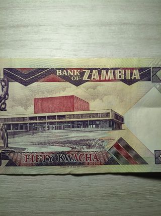 Banconota Zambia 50 Kwacha Bank of Zambia 