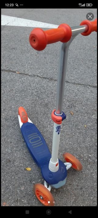 Patinete 3 Ruedas Decathlon Azul/Naranja
