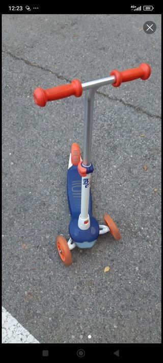 Patinete 3 Ruedas Decathlon Azul/Naranja