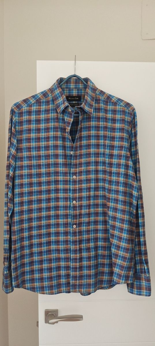 Camisa cuadros Massimo Dutti hombre