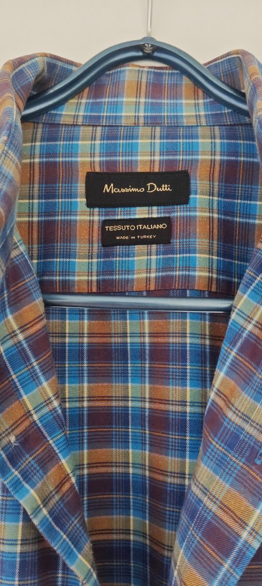 Camisa cuadros Massimo Dutti hombre