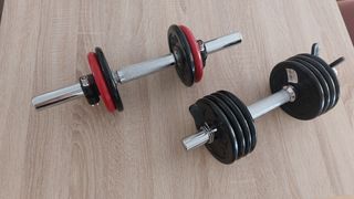 Pesas ajustables para gimnasio en casa