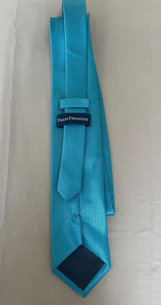 Corbata de Seda Italiana Azul Turquesa
