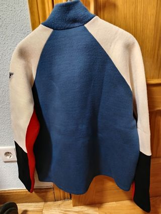 Chaqueta Vintage Rottweiler Azul y Beige. 