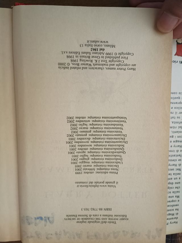 Harry Potter E la Camera Dei Segreti (Italian E...