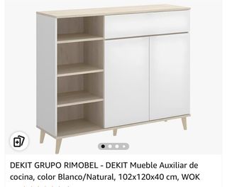 Mueble Auxiliar Cocina Rimobel Blanco/Natural