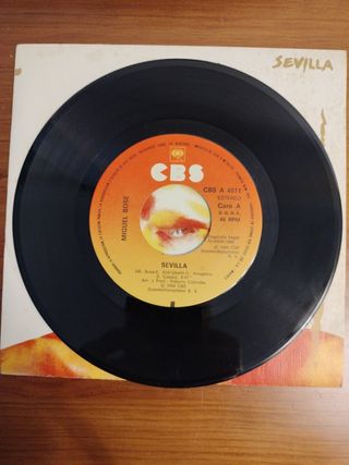 Vinilo antiguo single Miguel Bosé,  Sevilla