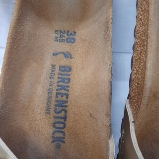 Ciabatte Birkenstock Pelle Dorata Donna Tg 38