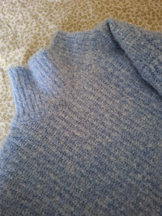 Vestido de punto Zara azul