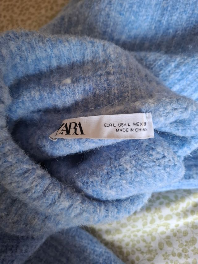 Vestido de punto Zara azul