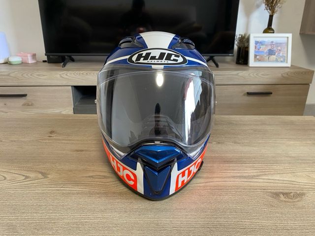 Casco HJC F70 Azul y Blanco