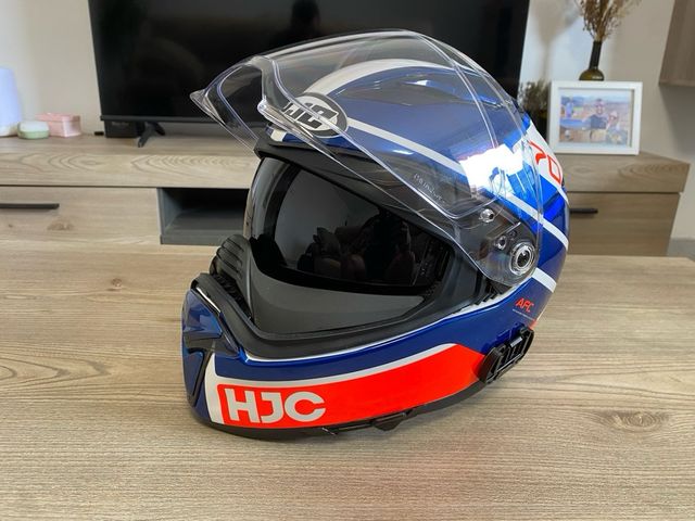 Casco HJC F70 Azul y Blanco