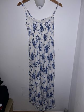 Vestido Largo Hollister Floral Talla M