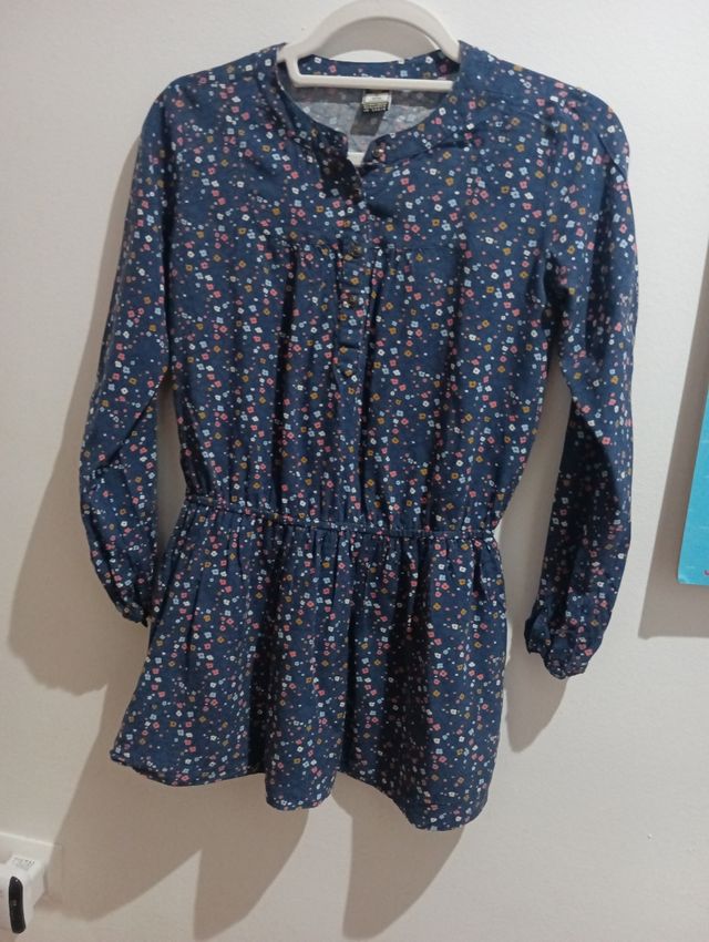 Vestido azul estampado floral