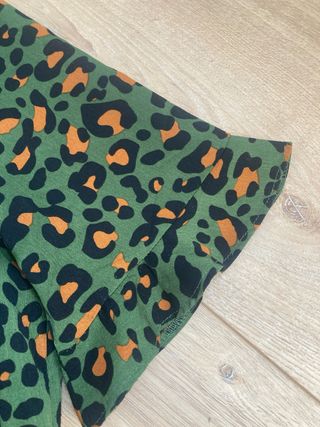 Camisa Estampada Animal Print Manga Corta