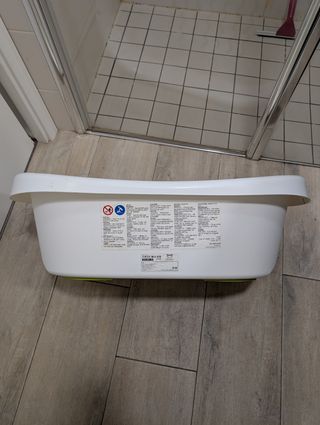Bañera bebé Ikea, blanco/verde