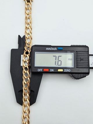 Pulsera de Oro 18K, Barbada Maciza, 28,09gr, 22cm