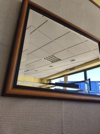 Espejo de madera y cristal