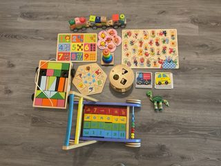 Lote Juguetes Madera Educativos
