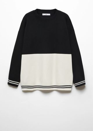 Jersey Mango Negro y Blanco Talla S