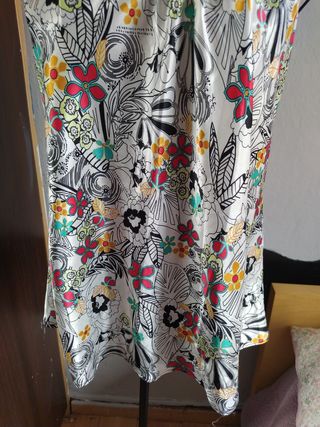 Top de raso estampado