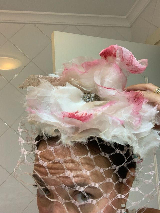 Tocado de boda Reyes Hellín