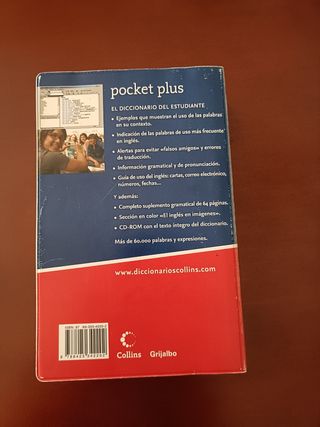 Diccionario Collins pocket plus inglés