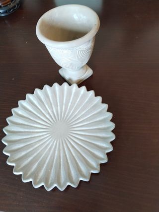 Centrotavola in pietra beige