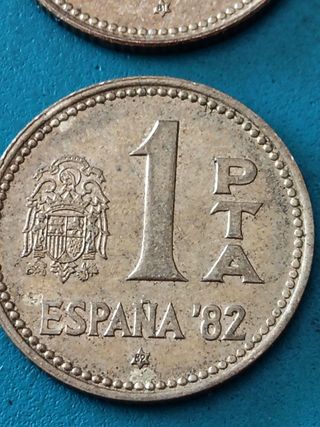 3 Monedas 1 Peseta España 1980