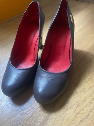 Zapatos de tacón Cuplé piel gris talla 40