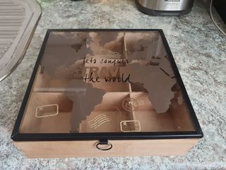 Caja joyero/relojero mapa mundo