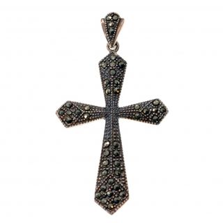 73960 Colgante Cruz Plata con Piedras
