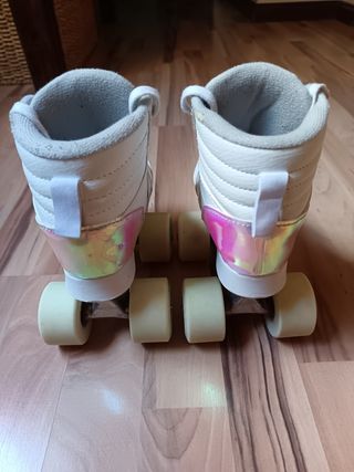 Patines Decathlon niña talla 29 + Casco rosa
