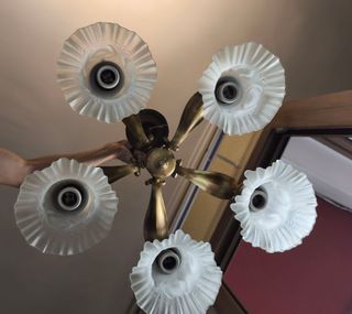 Lámpara de Bronce 5 Brazos