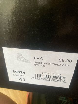 Sandalias Cuplé Beige Talla 40/41