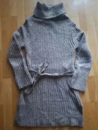 Vestido de lana beige Talla S