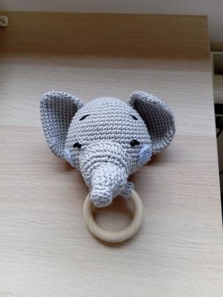 Sonajero elefante crochet bebé