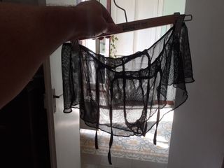 Negligé negro 2 piezas