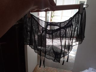 Negligé negro 2 piezas